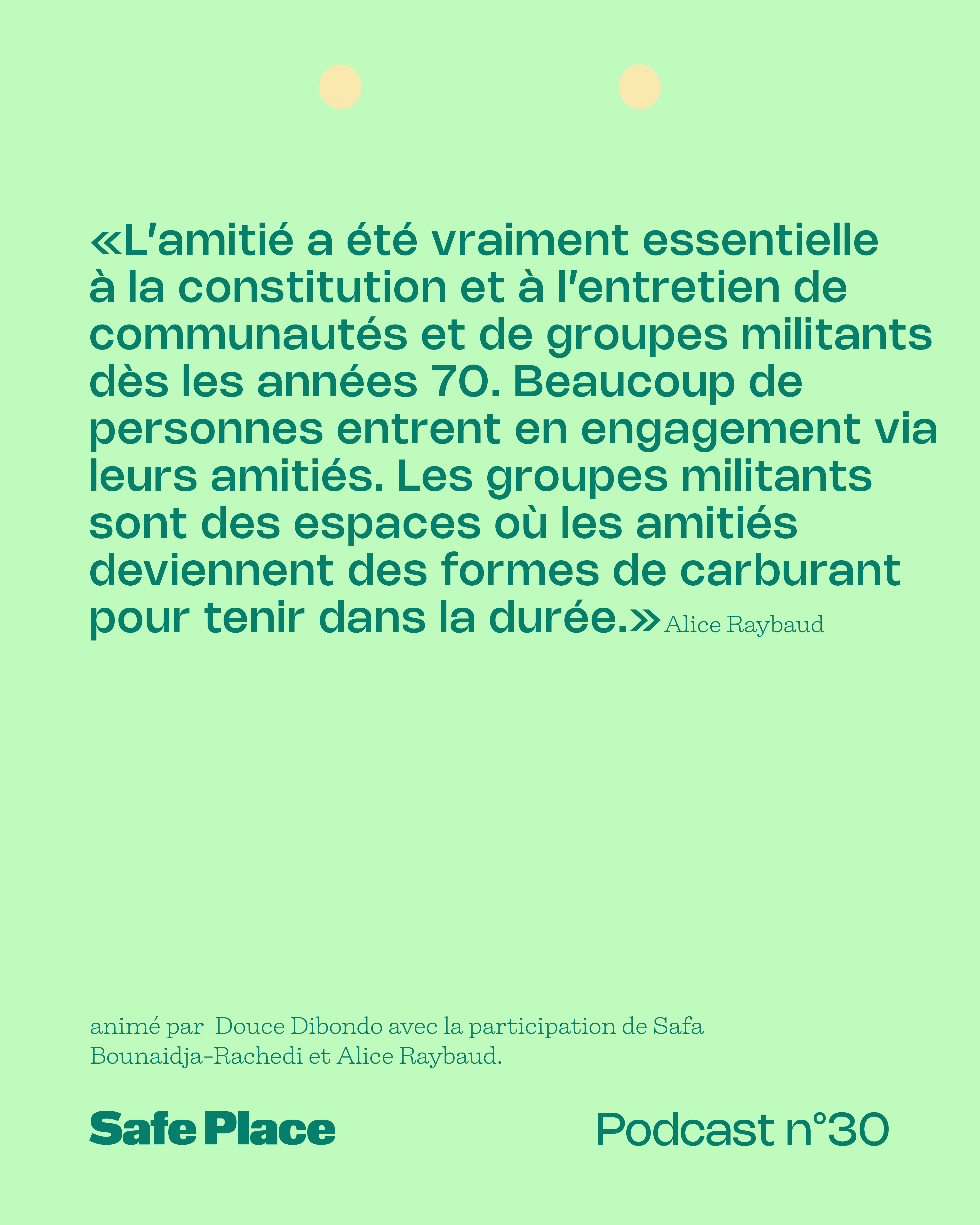 L’AMITIÉ, BÂTIR NOS AUTELS RÉVOLUTIONNAIRES